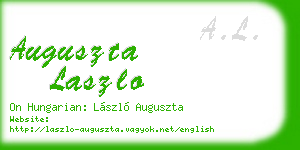auguszta laszlo business card