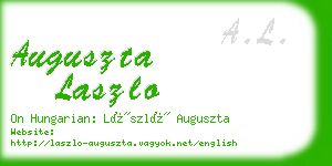 auguszta laszlo business card